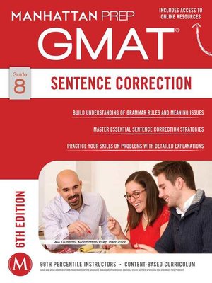 cover image of Sentence Correction GMAT Strategy Guide